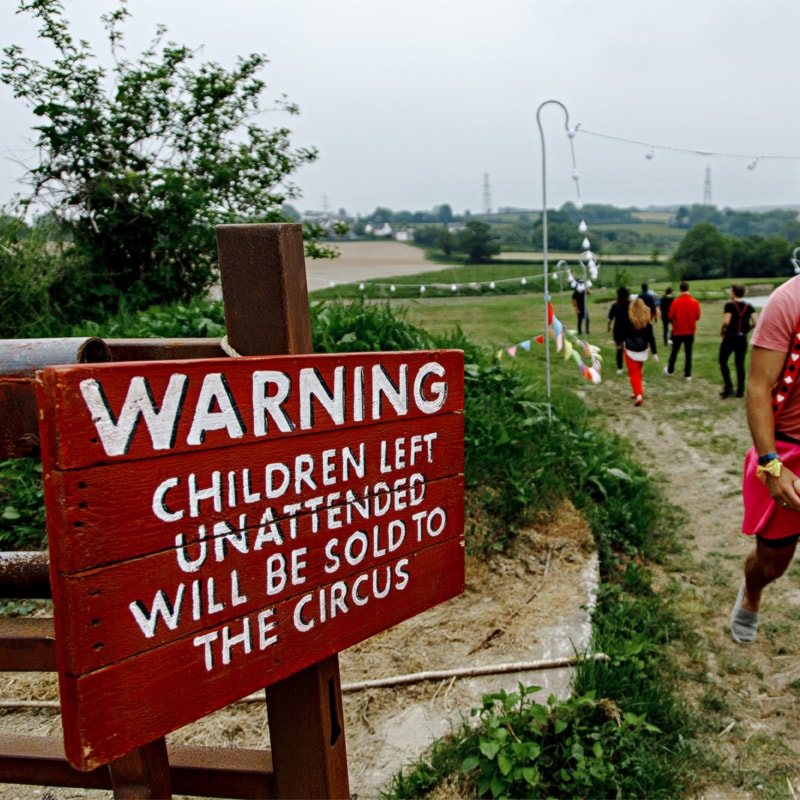 Warning Children Circus Sign  3